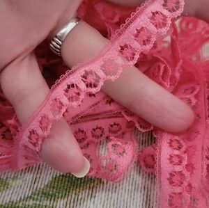 Pink Lace Trim 10 Yards